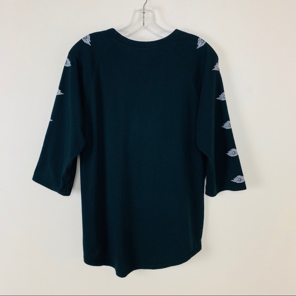 Michael Jordan Wings Logo 3/4 Sleeve Shirt Medium - Picture 7 of 9